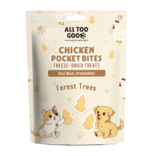 All Too Good Chicken Pocket Bites Freeze-Dried Treats Forest Trees 84g, ATG-PB-110, cat Treats, All Too Good, cat Food, catsmart, Food, Treats